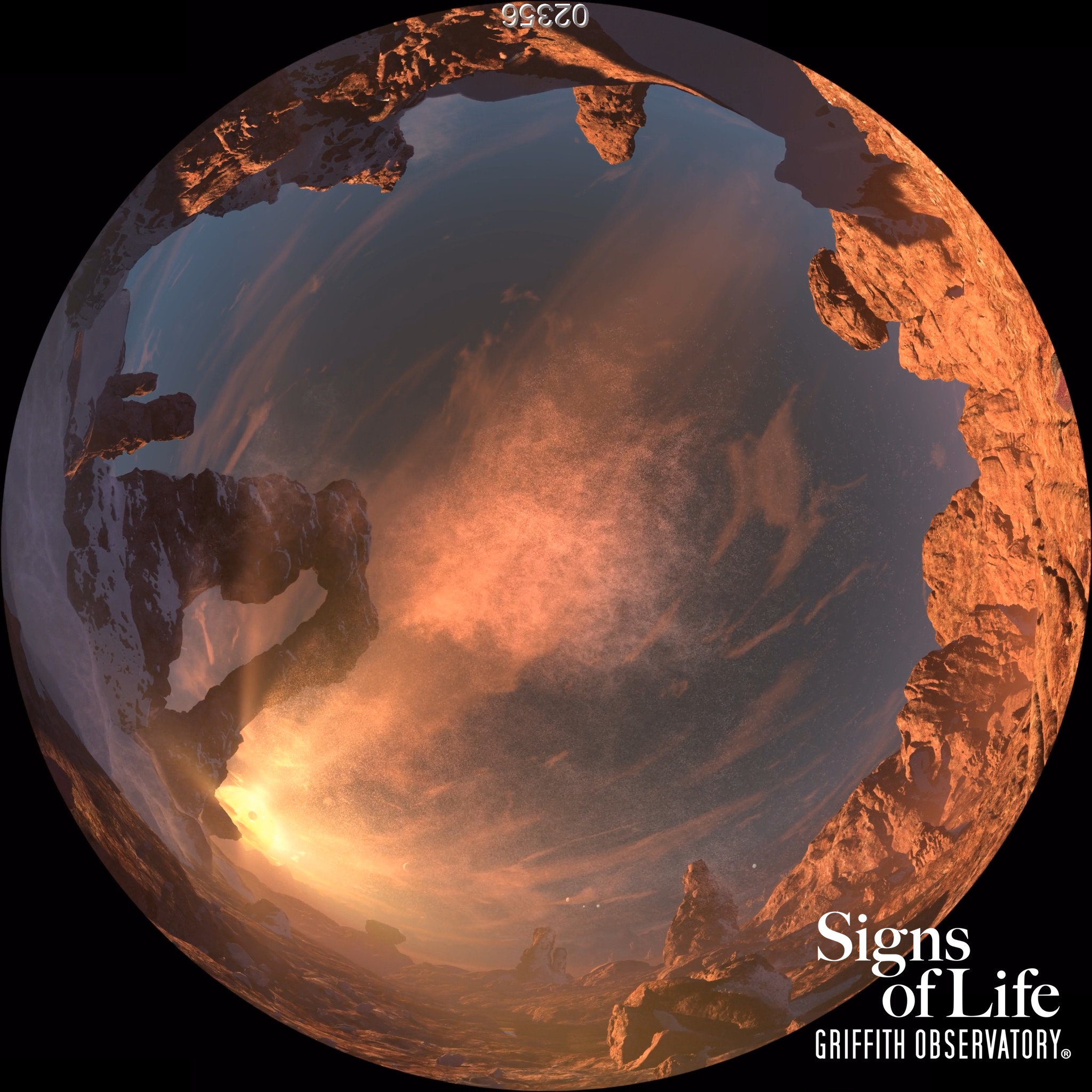 Dome style render of the dwarf planet environment
