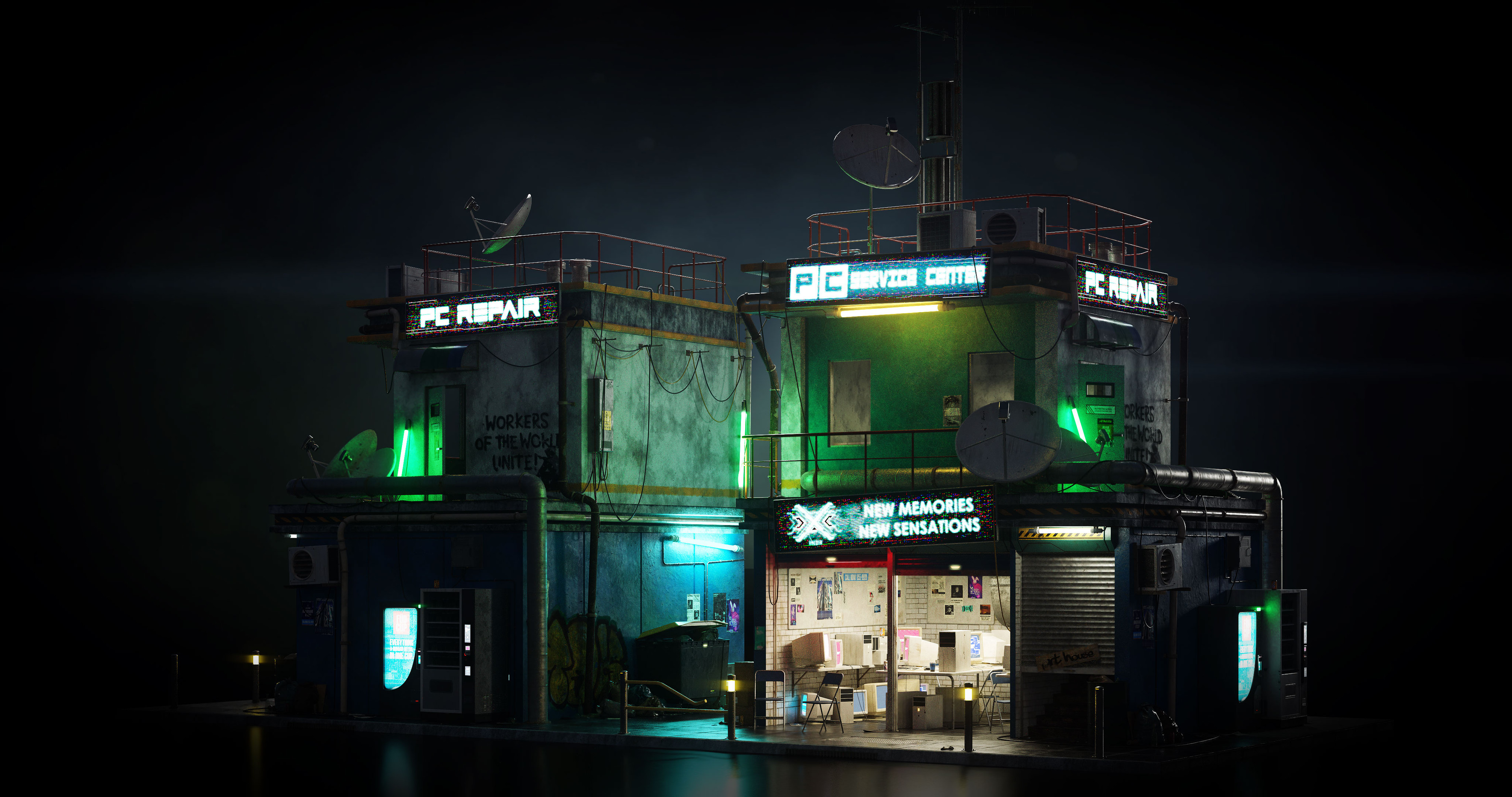 KitBash3D - Cyber District - 3D Asset Kit | Premium Assets for Movies ...