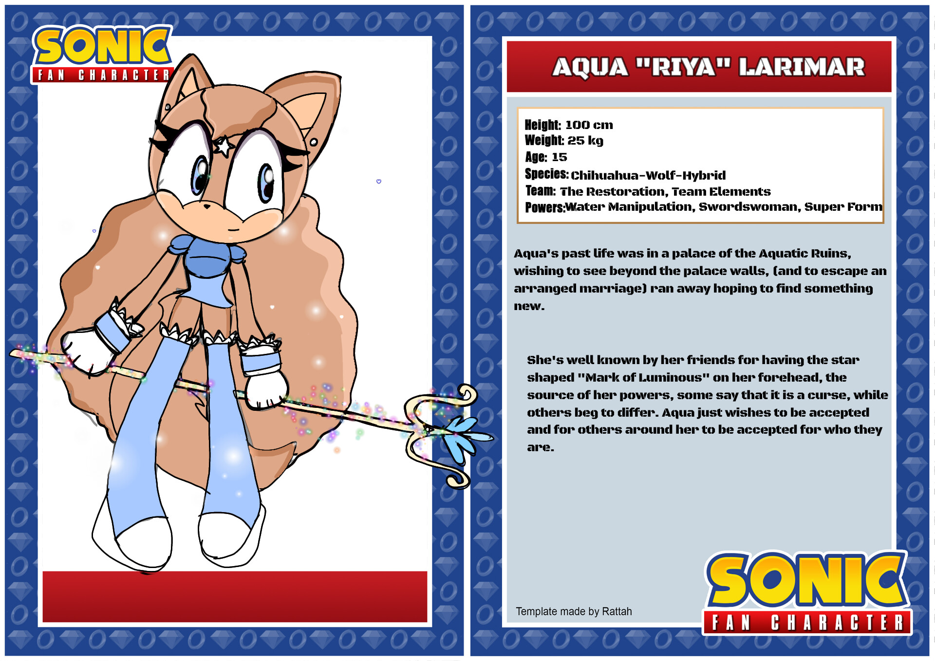 ArtStation Intro To Aqua! (Sonic OC...)
