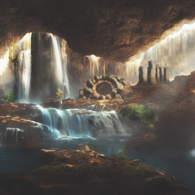 Carlos lopez carlux realistic city inside a cave with waterfalls ultra detai 96137564 a281 48cf 91d6 007620b2e099 1 min