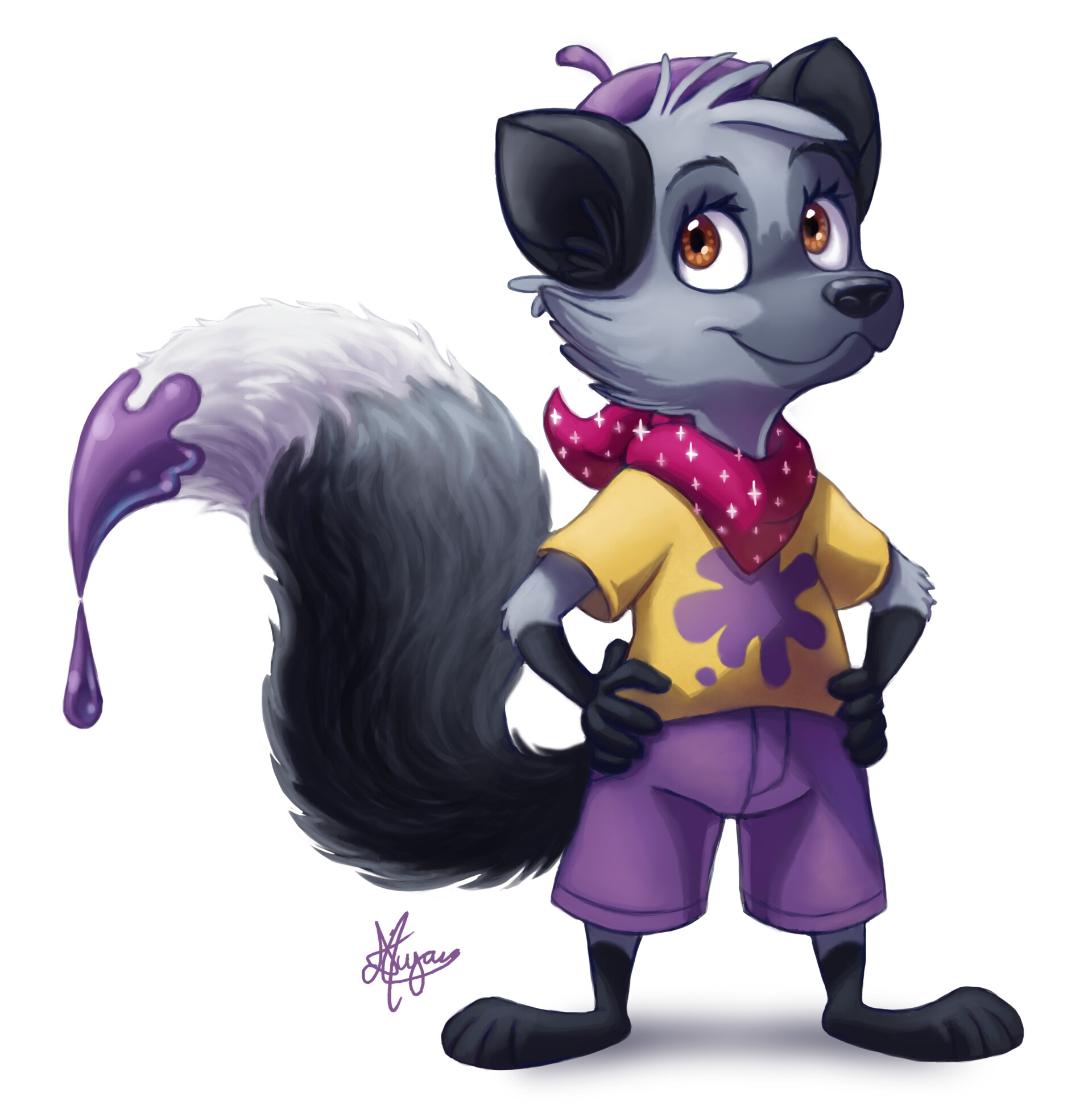 ArtStation - Cartoon Silver Fox