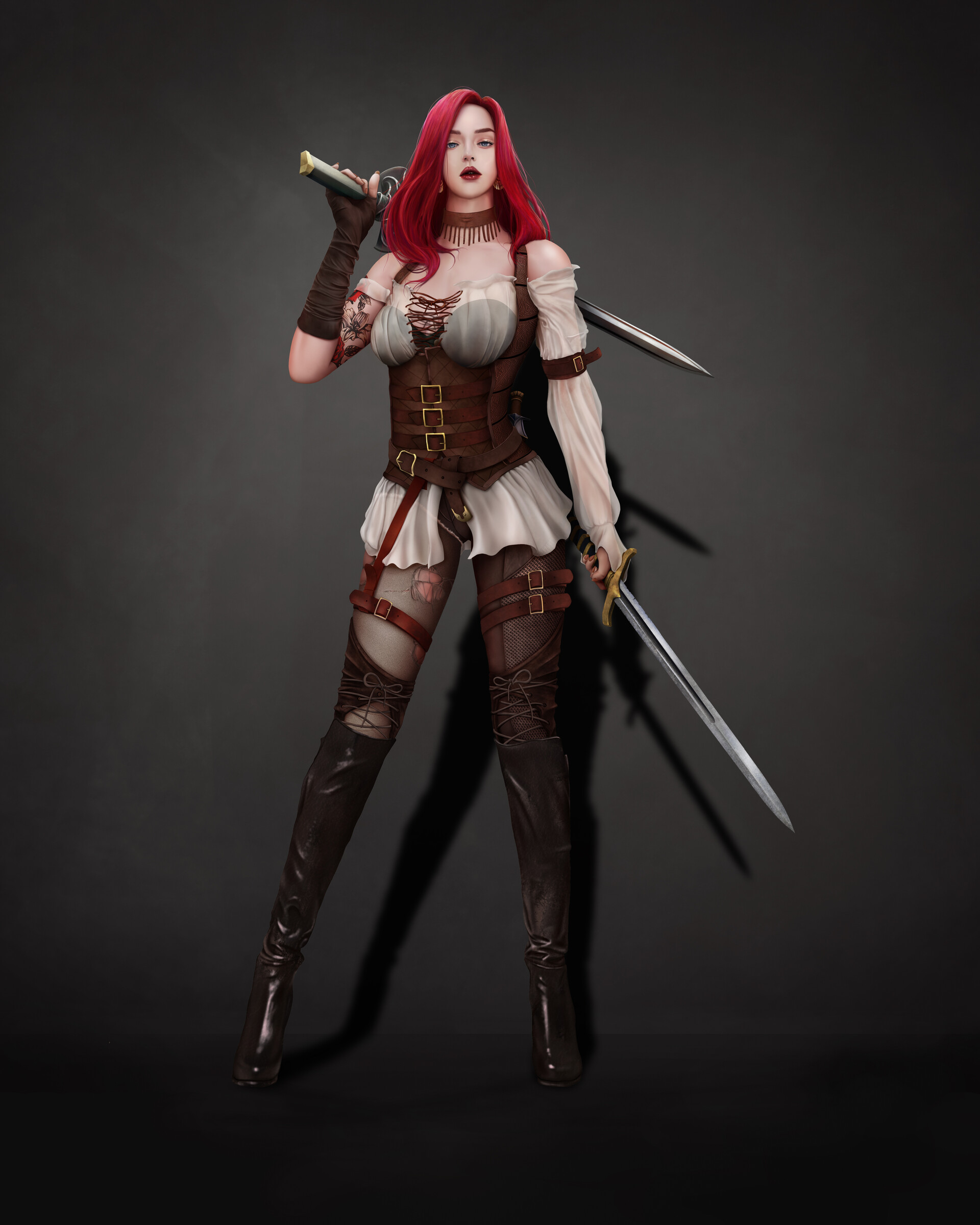 Artstation Medieval Female Swordsman
