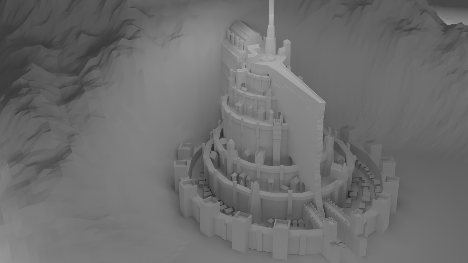 ArtStation Minas Tirith Greybox