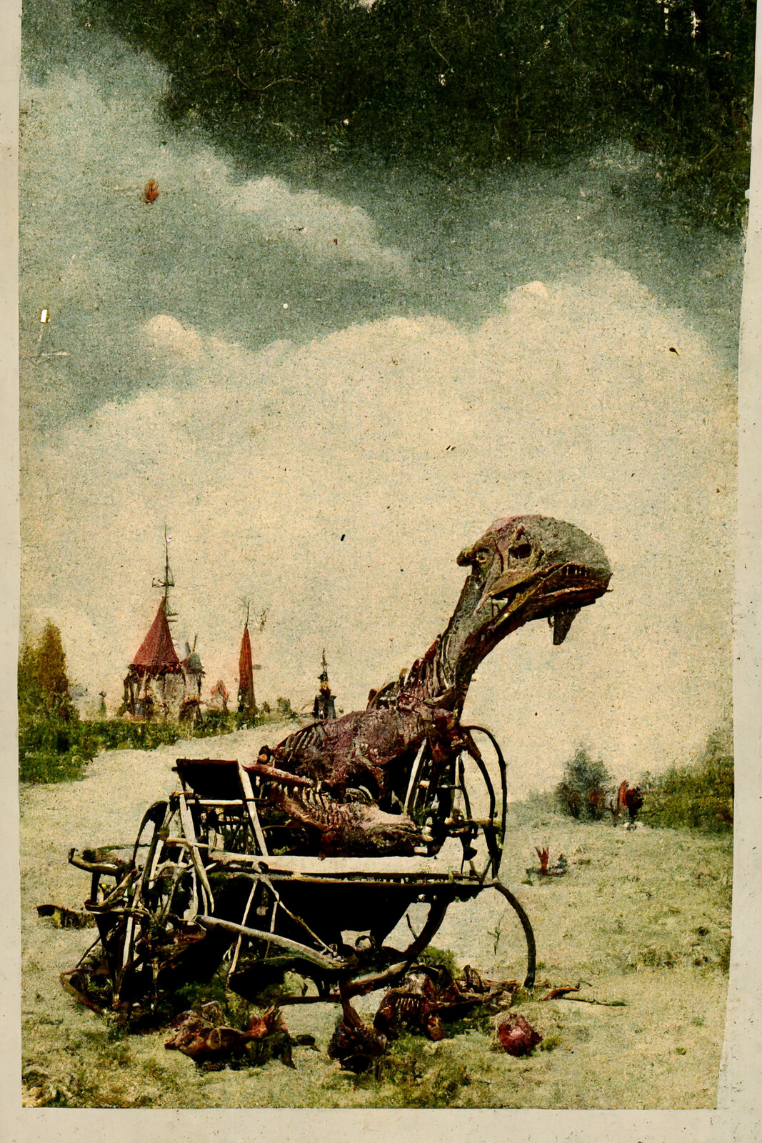 Disabled Animals On Vintage Postcards #46 | The Third Dinosaur