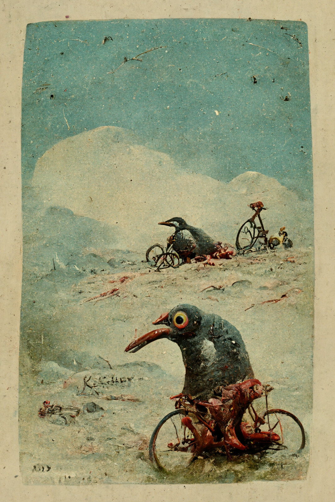 Disabled Animals On Vintage Postcards #49 | The Penguin