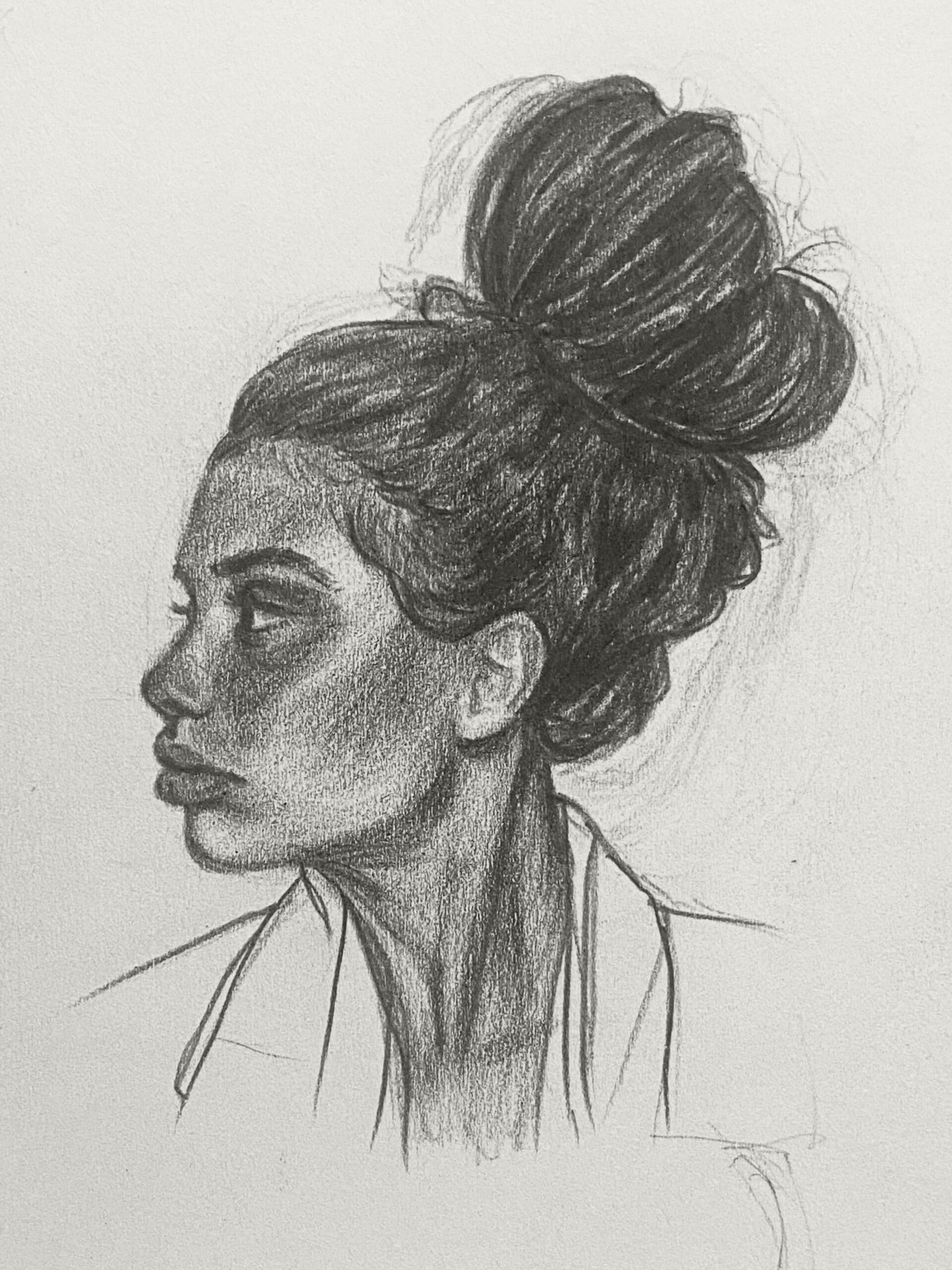 ArtStation Sketch of a portrait, study with red pencil