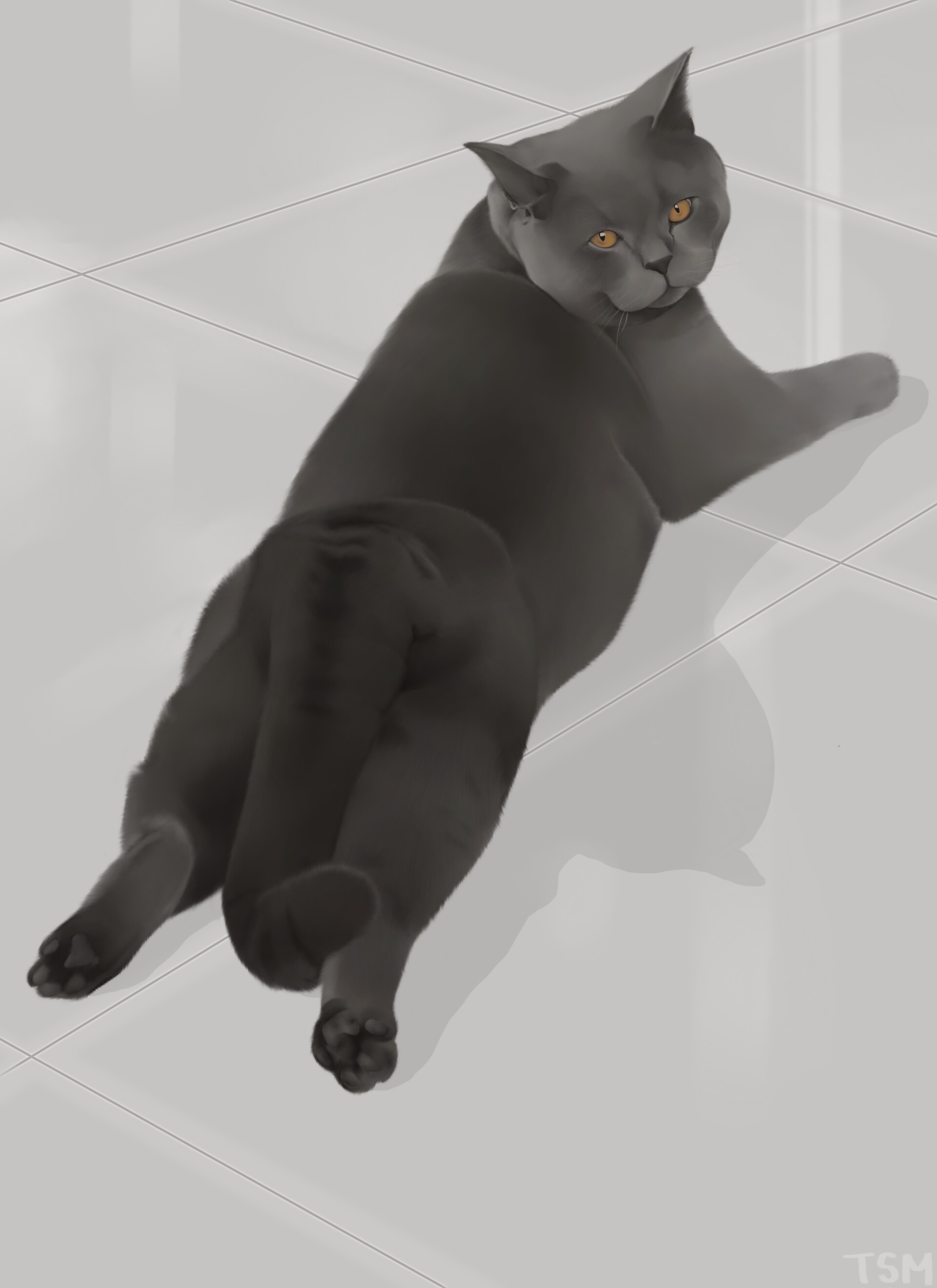 ArtStation - Rendered Cat Commission