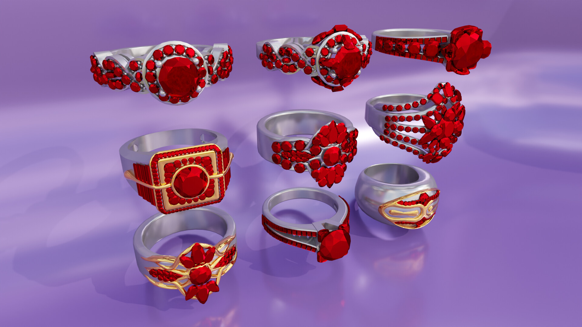ArtStation - Low Poly Rings