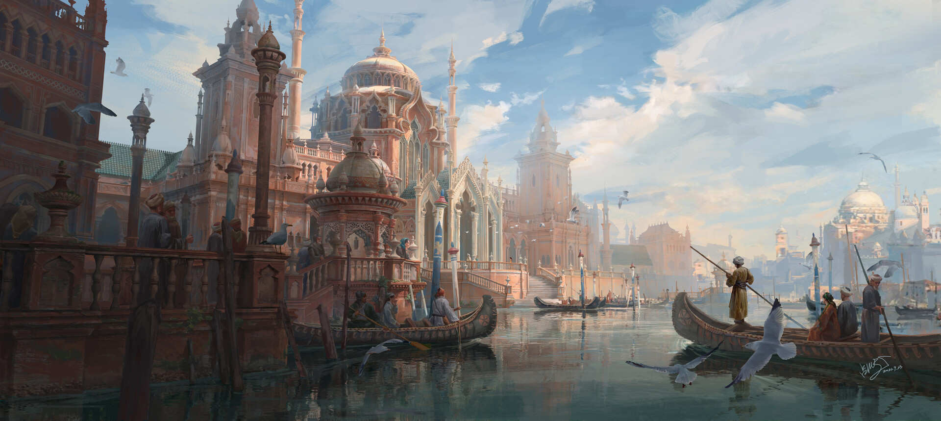 Fantasy water city by Ryan r/ImaginaryCityscapes