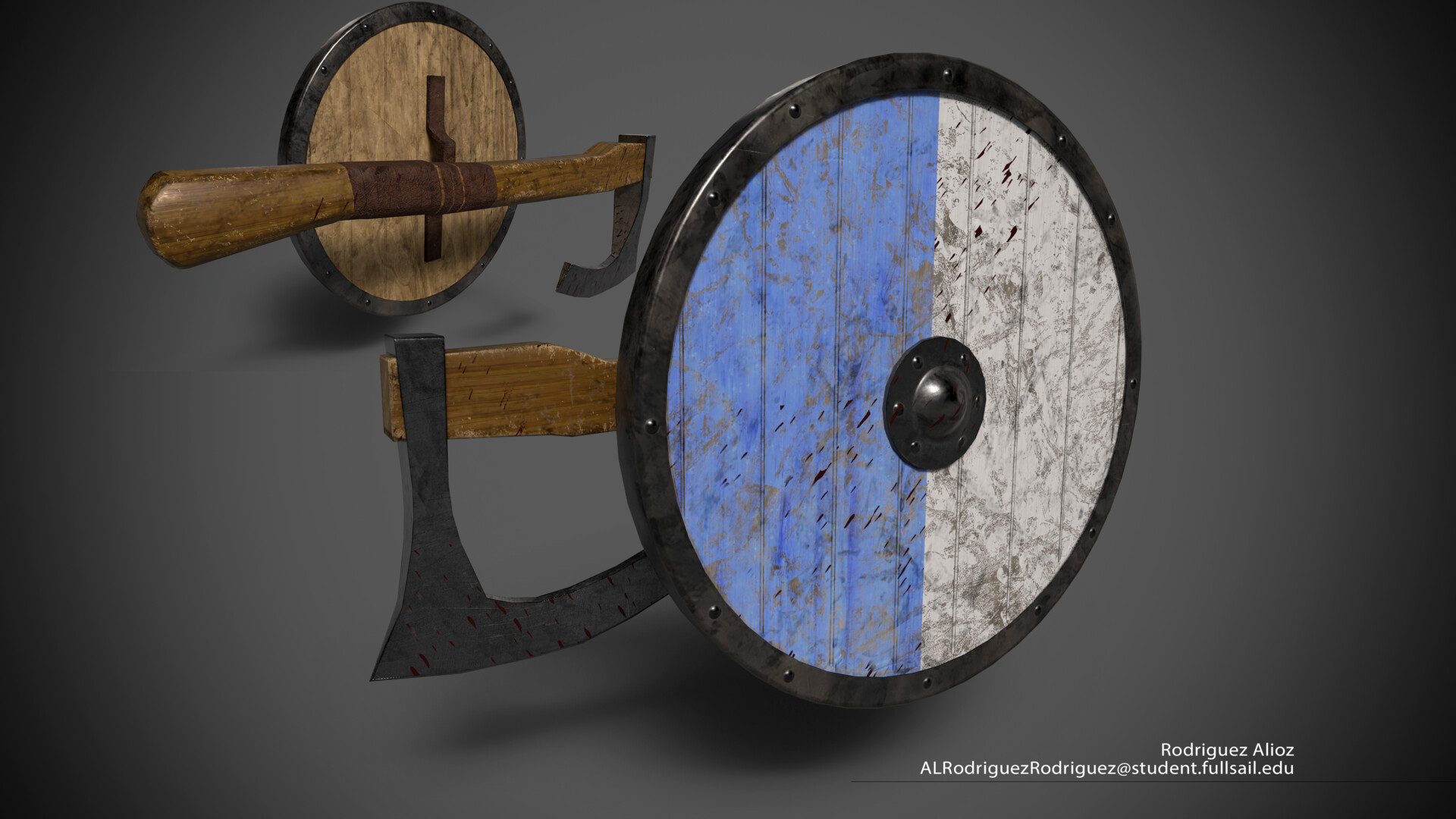 ArtStation - Viking Axe and Shield