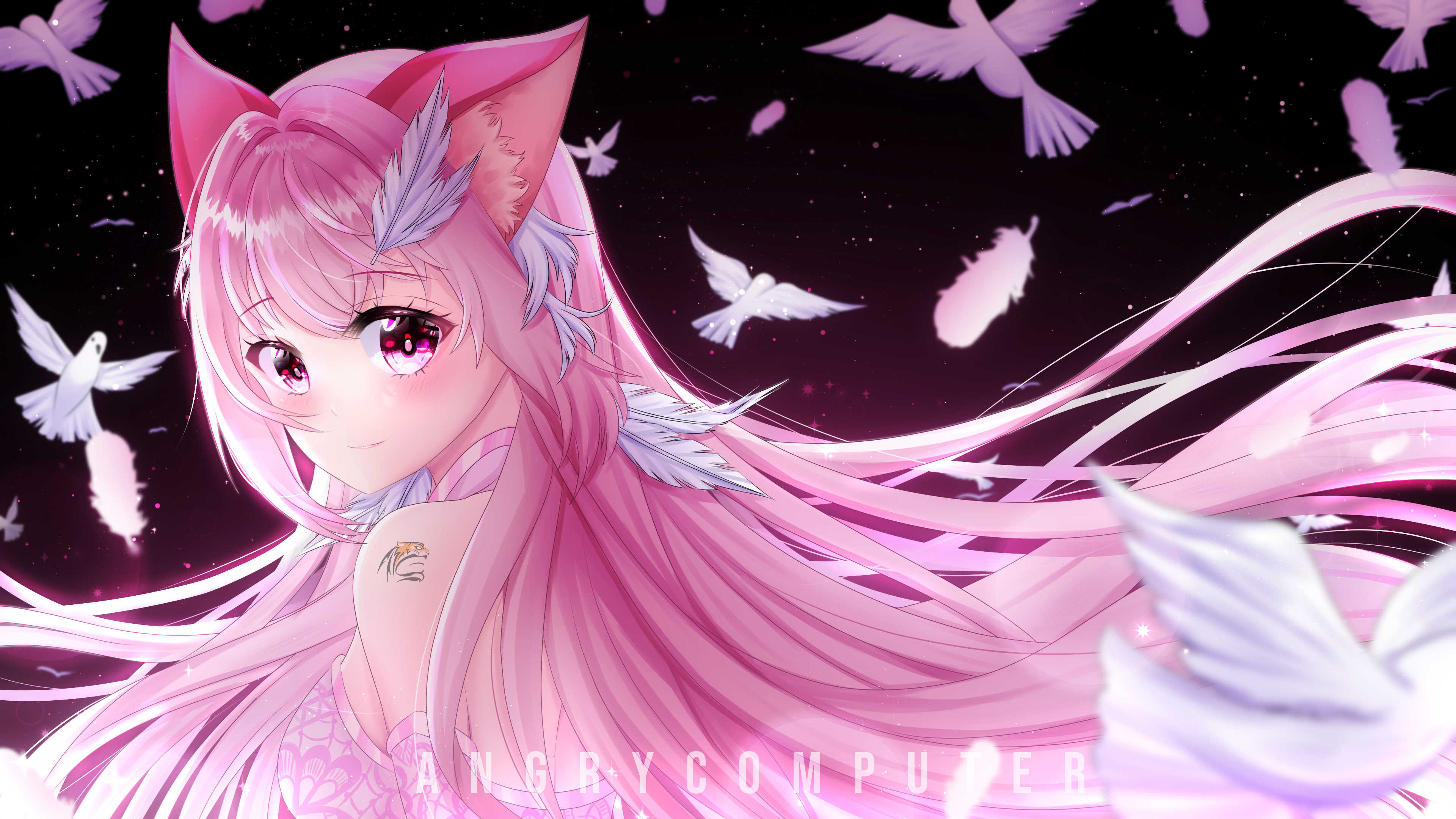 ArtStation - Anime pinky cat girl