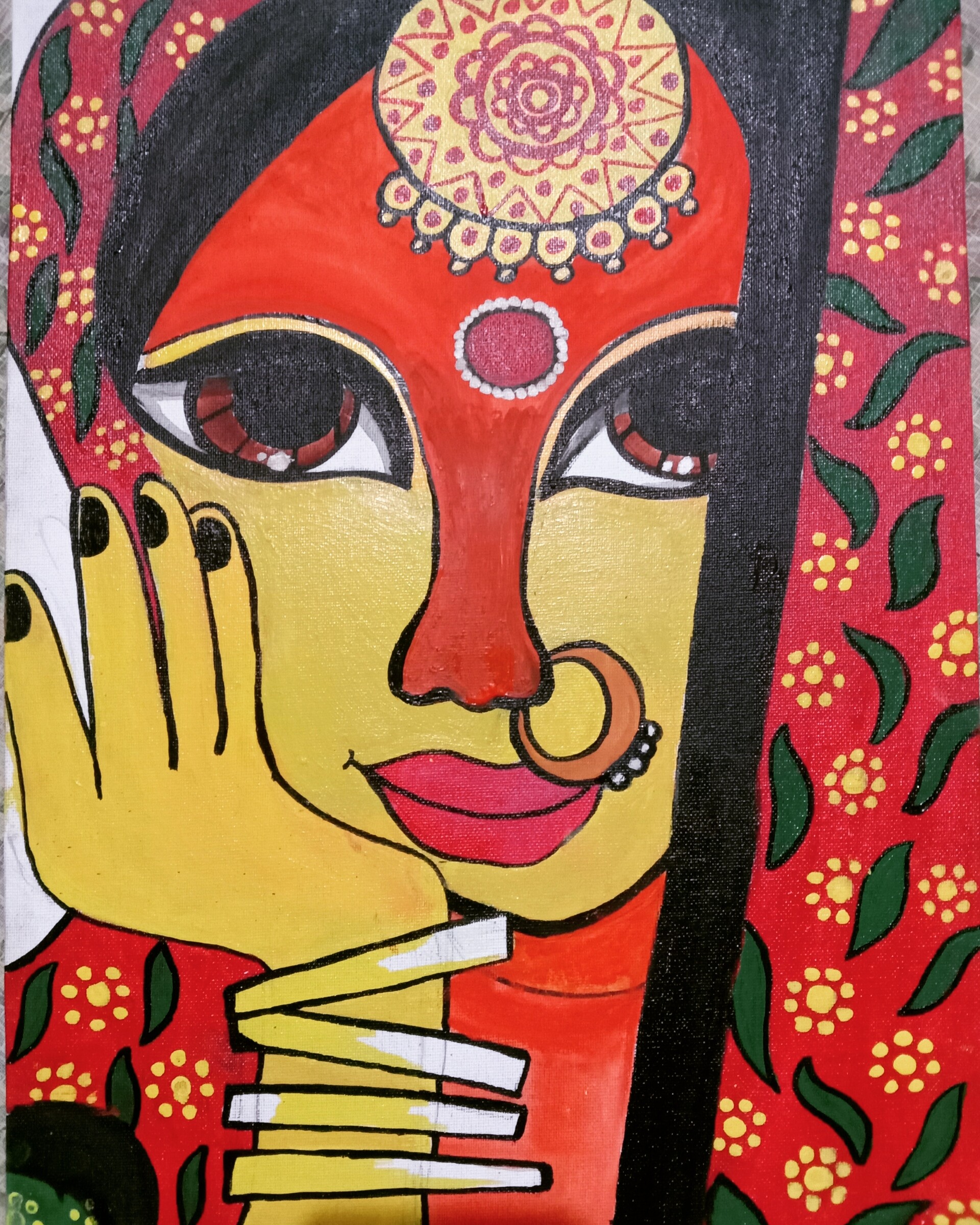 Ritika Sharma - # hand made painting # Indian folk art # canvas art
