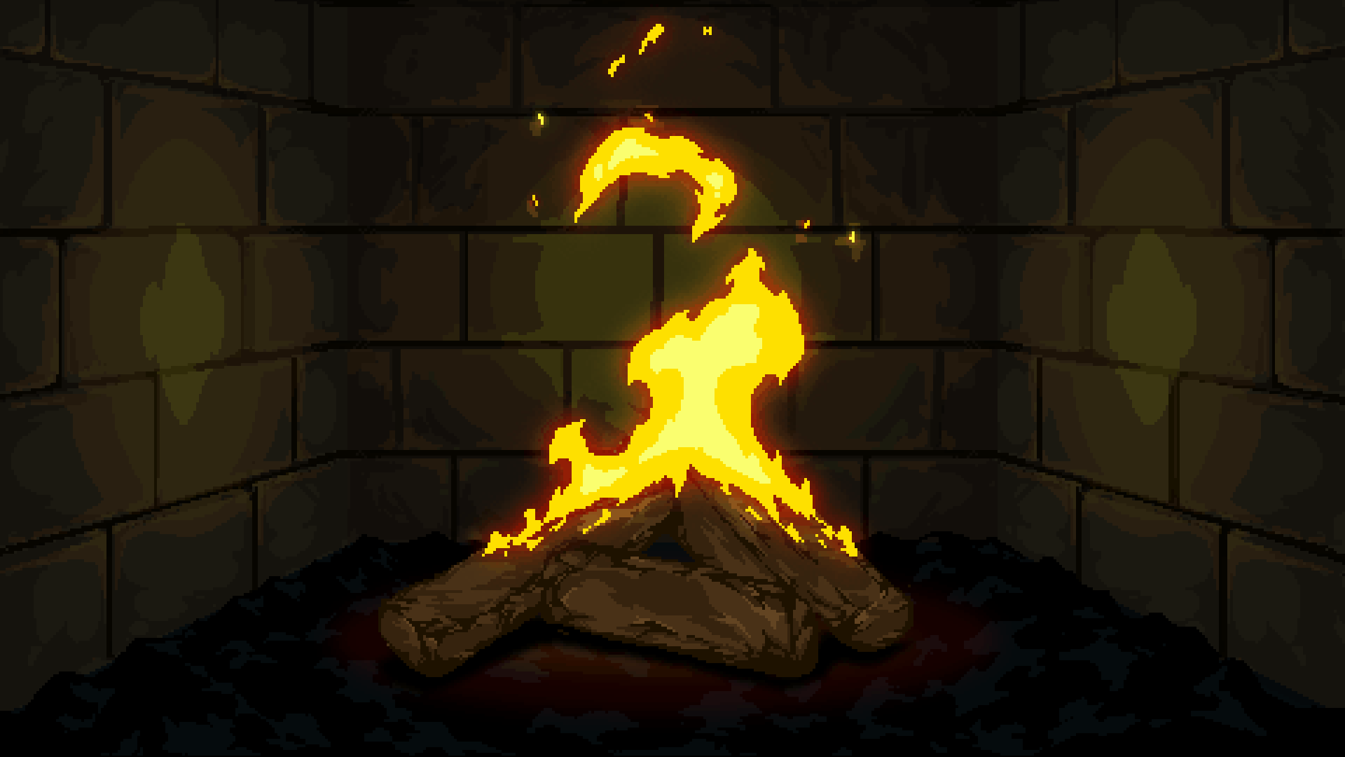 ArtStation - Fireplace (Pixel Art Animation)