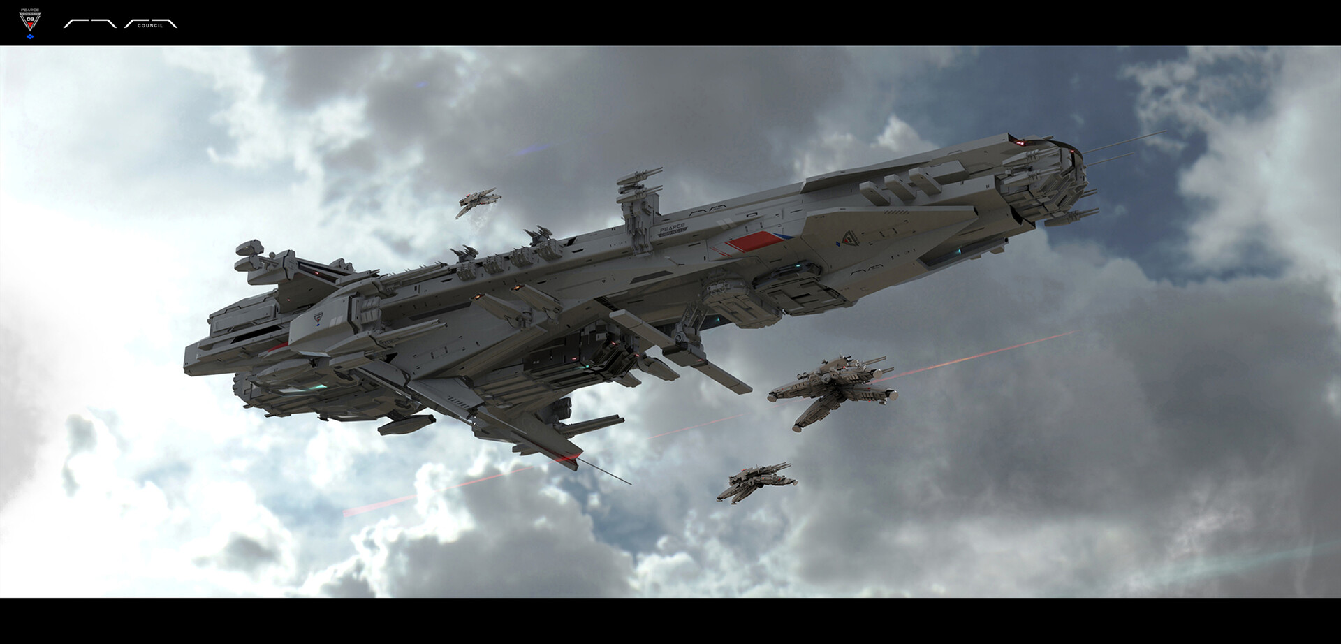 ArtStation - STARATLAS-Pearce C9 (capital fighter) - Keyart