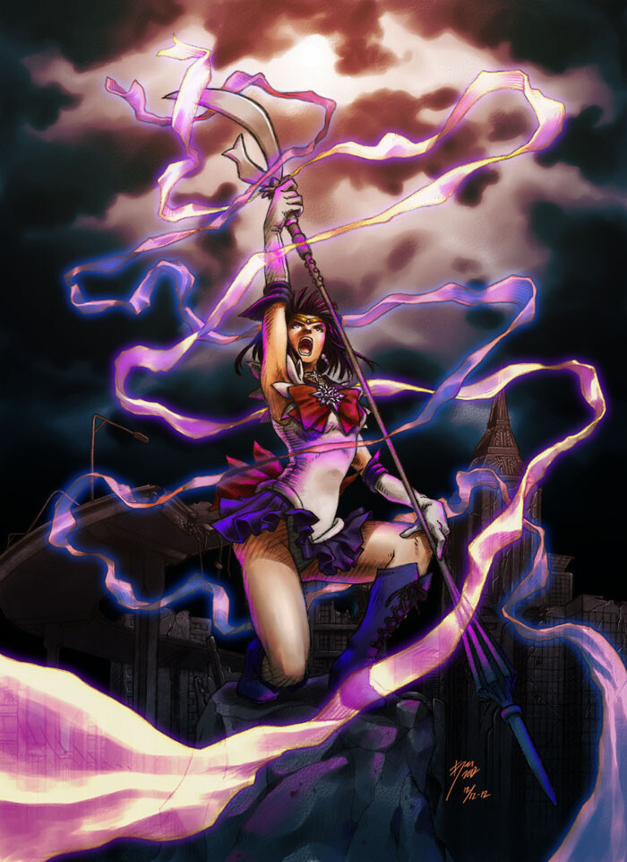 Sailor Saturn brings the end of the world. 