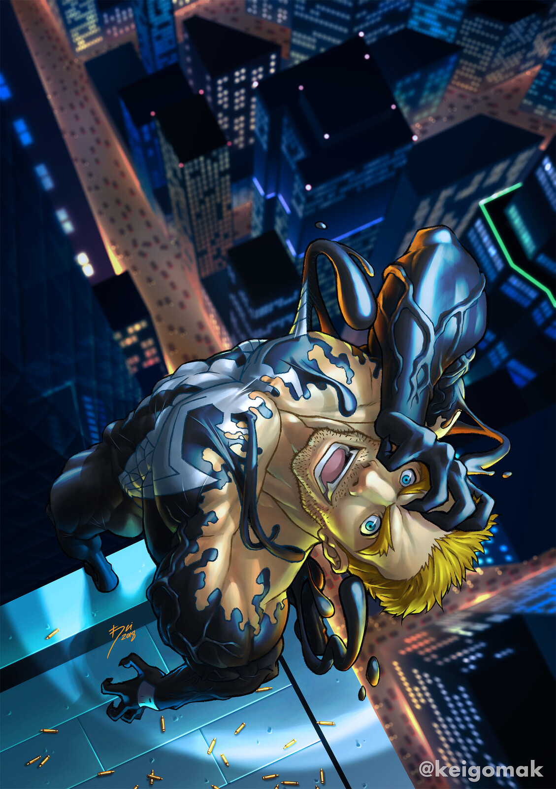 Venom on roof top.