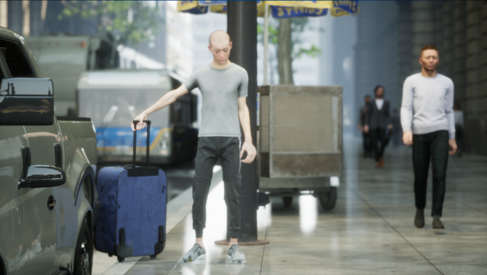 City environment design, Mass Crowds AI simulation, test version