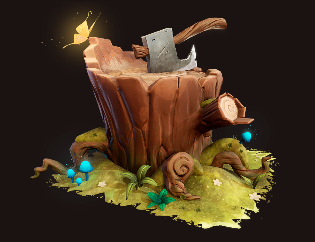 ArtStation - Stylized Stump