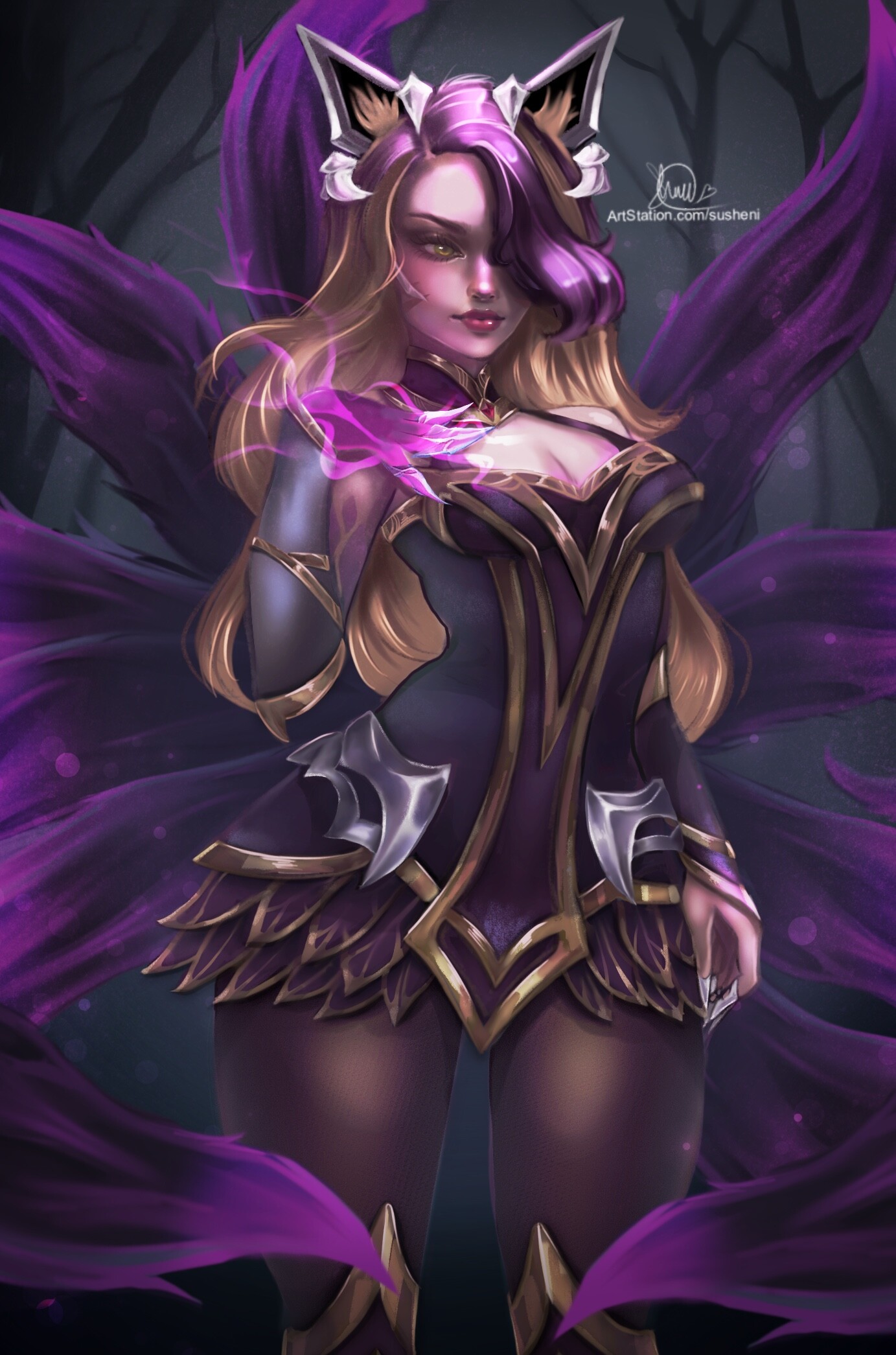 ArtStation - Coven Ahri fan art