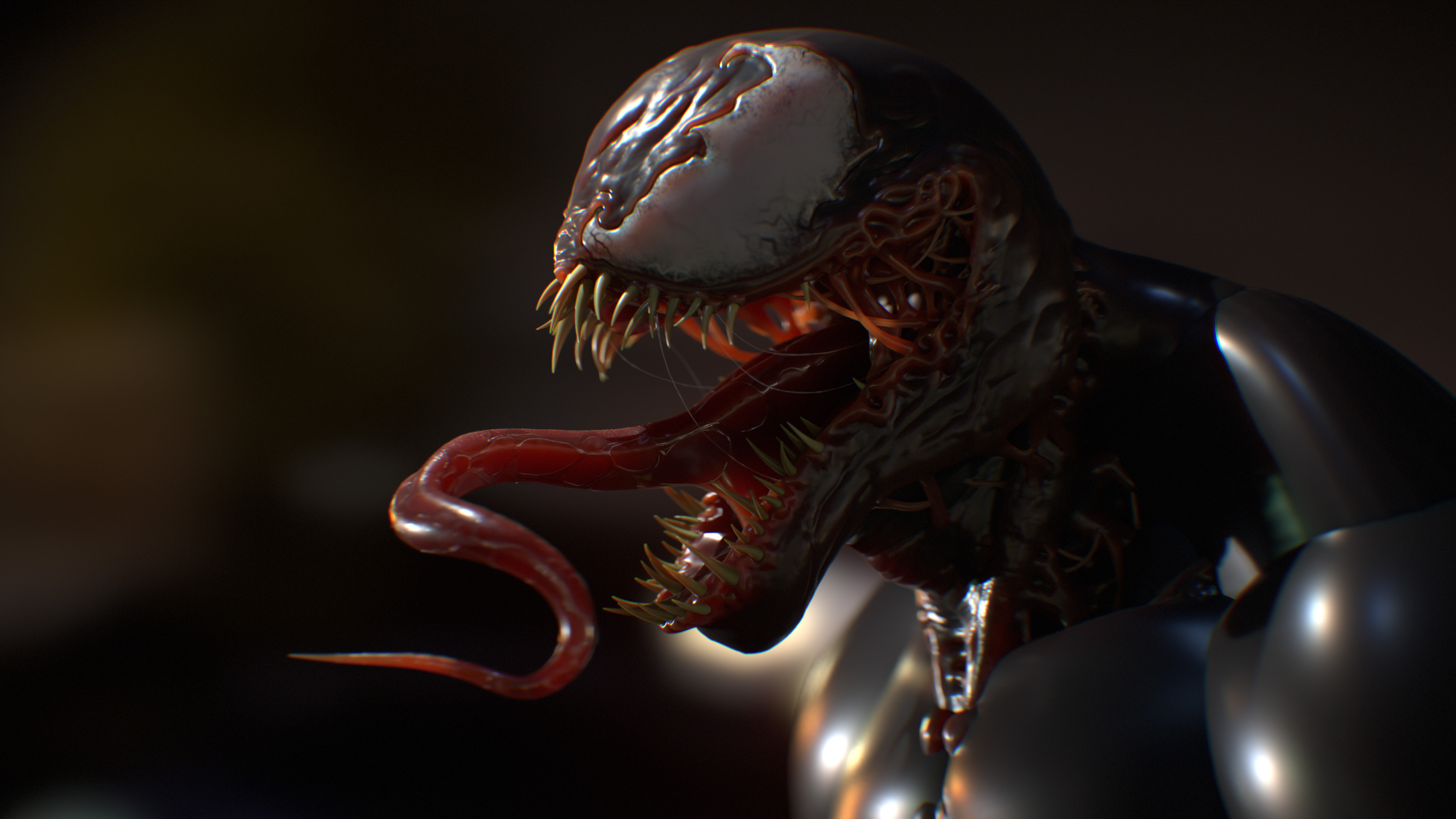 fixed his big teeth and started a body blockout