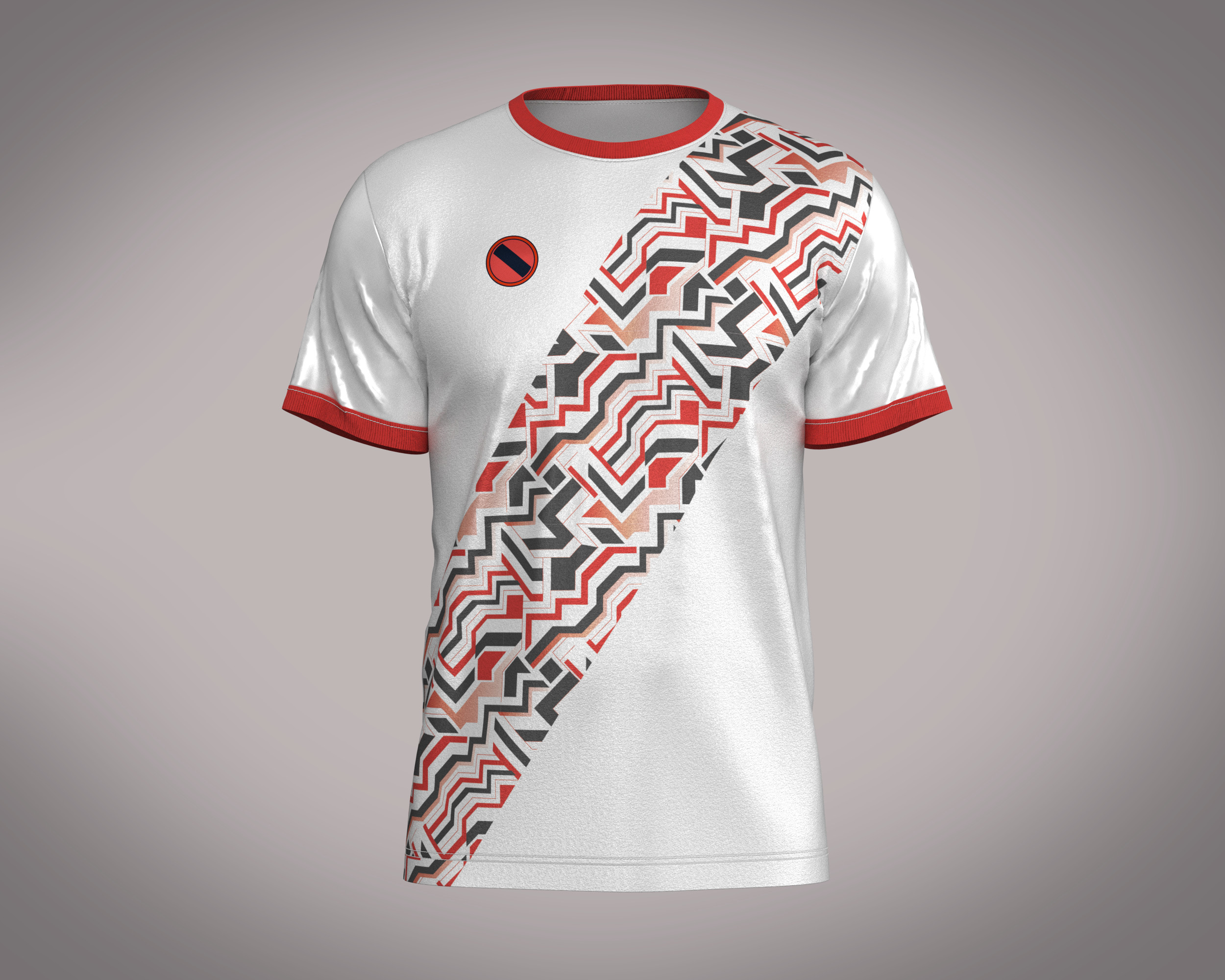ArtStation - Soccer Red And White Jersey Player-11