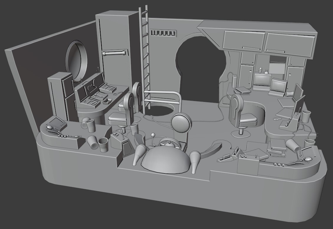 Untextured scene