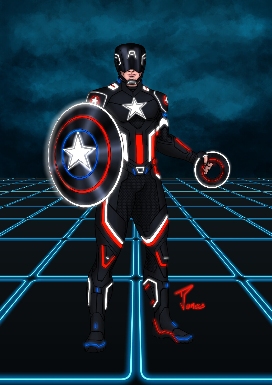 ArtStation - Captain America in TRON