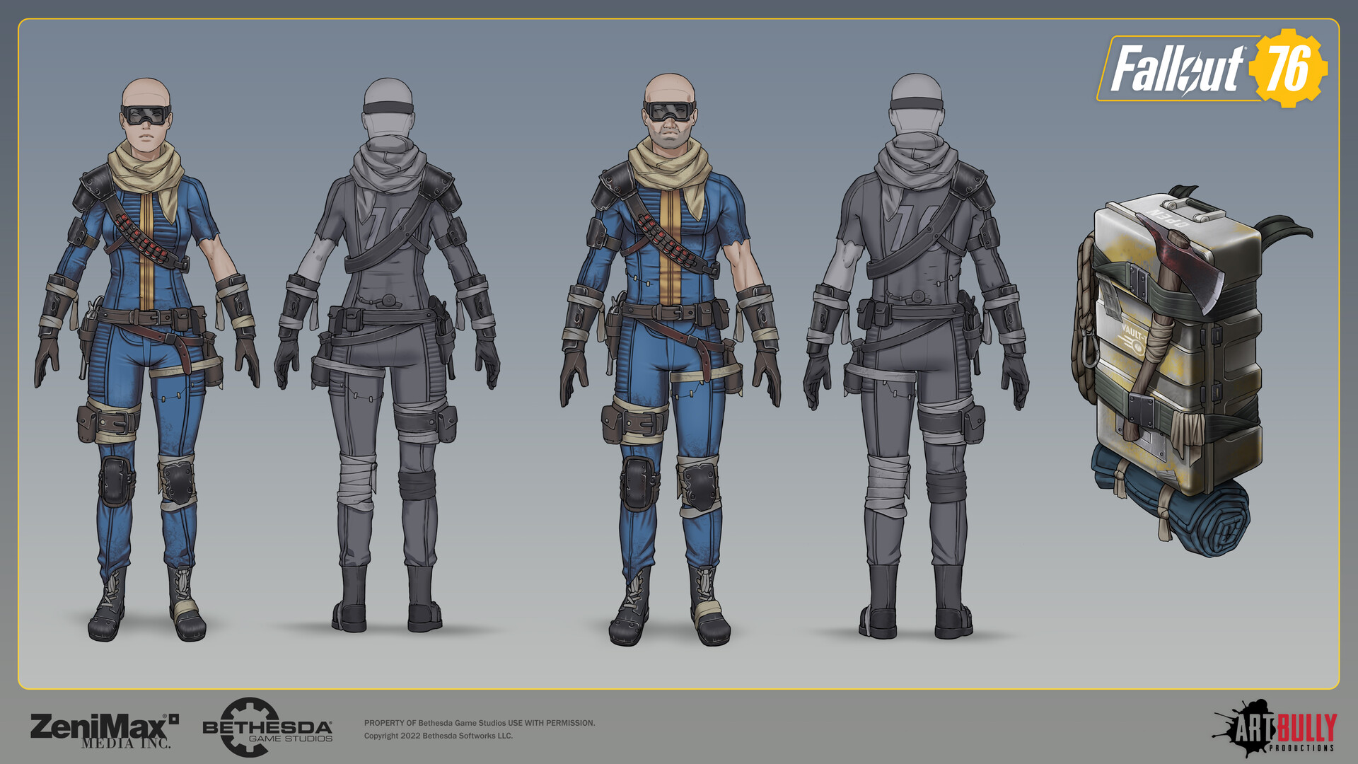 Art bully productions fallout 76 concept art characters 01