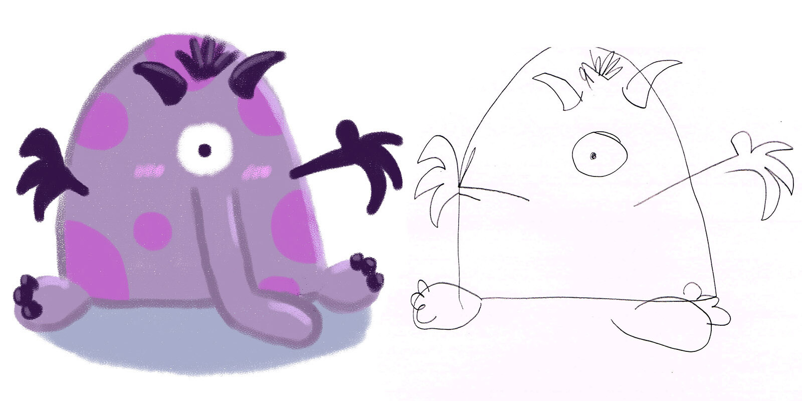 “Monsters 2” Blind Draw Character Study- 2021