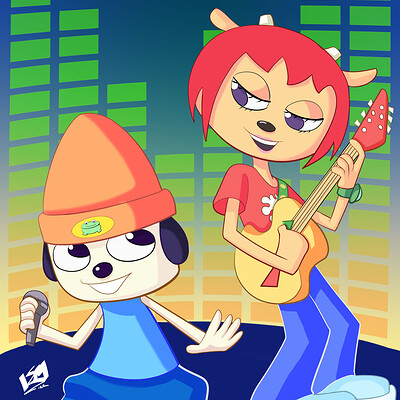 ArtStation - Jammin with PaRappa and Lammy!