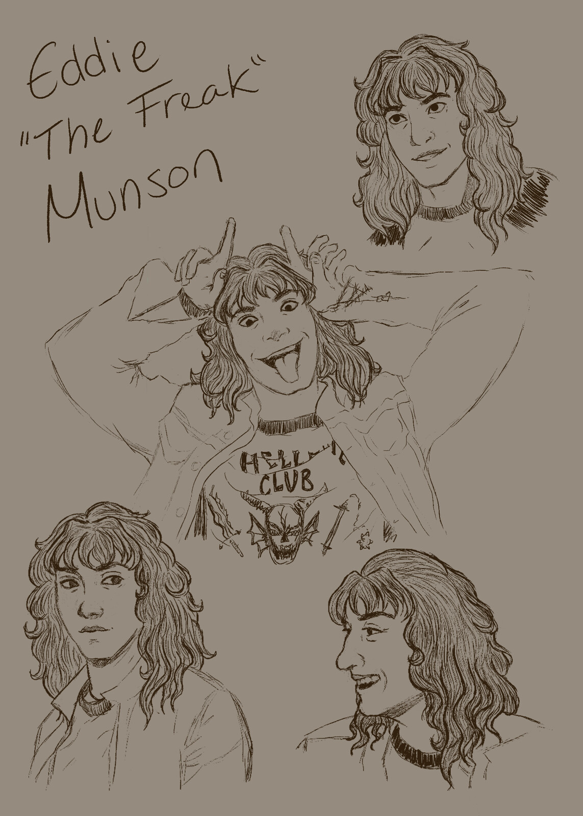 "Eddie Munson Sketch Study" - 2022