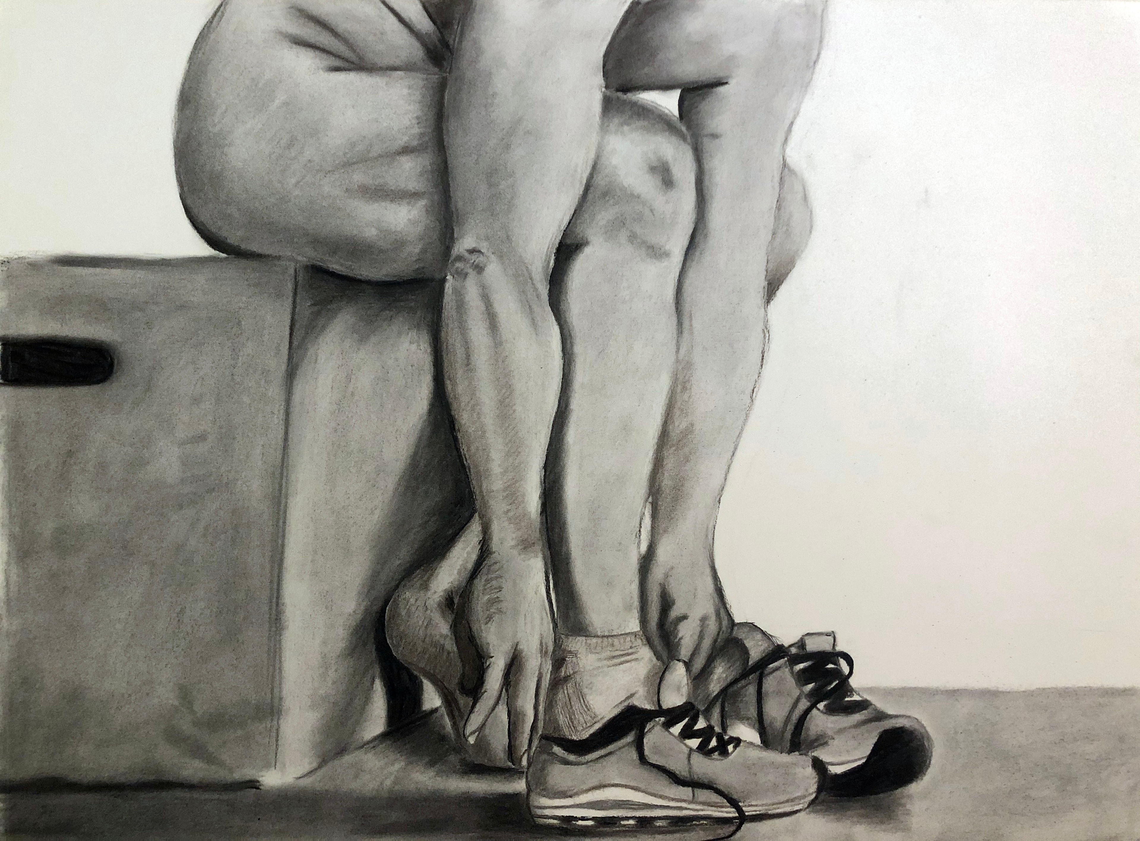 "Man Putting On Shoes" - 2020