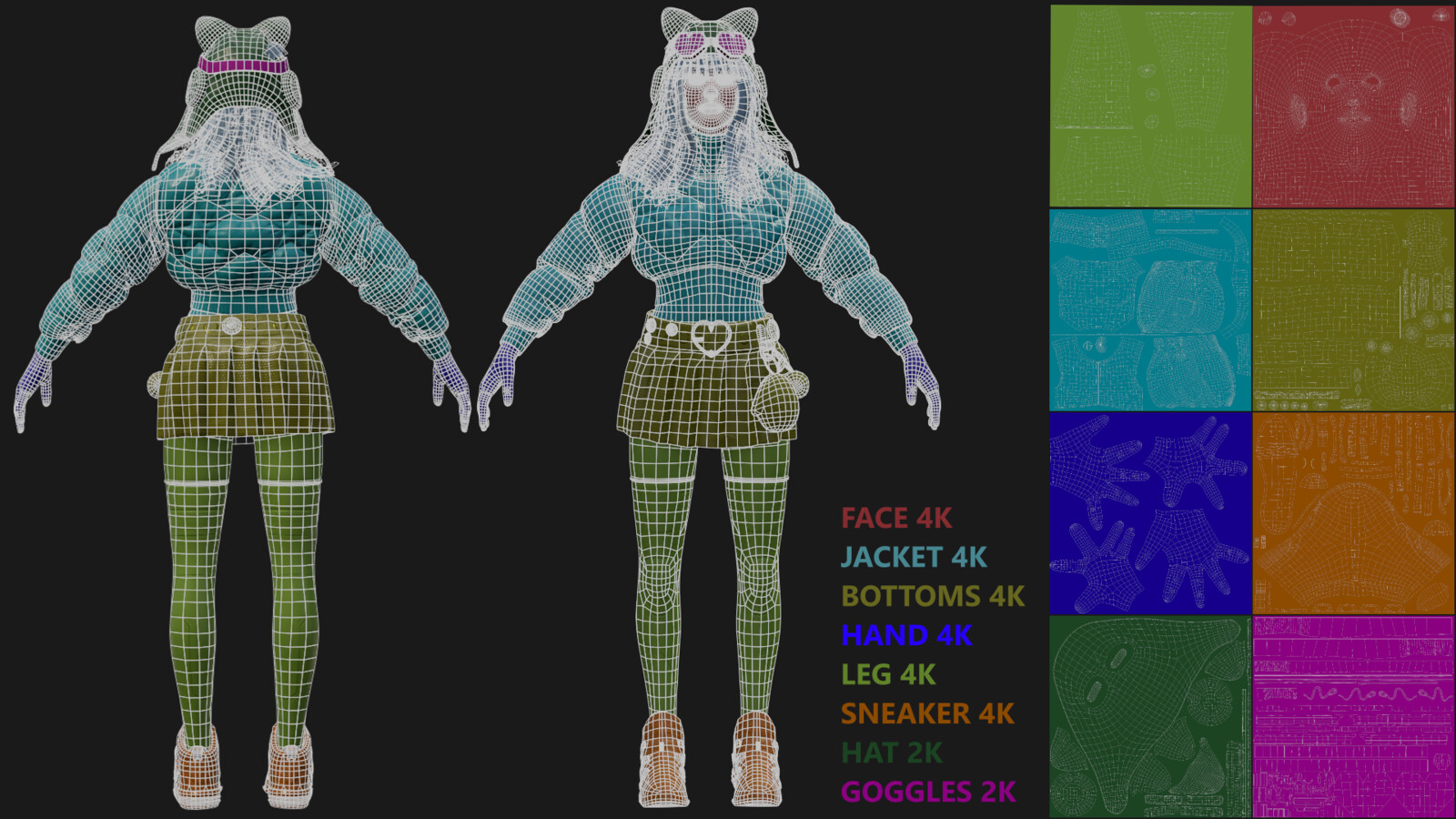 Total 66K Triangles Character Model 