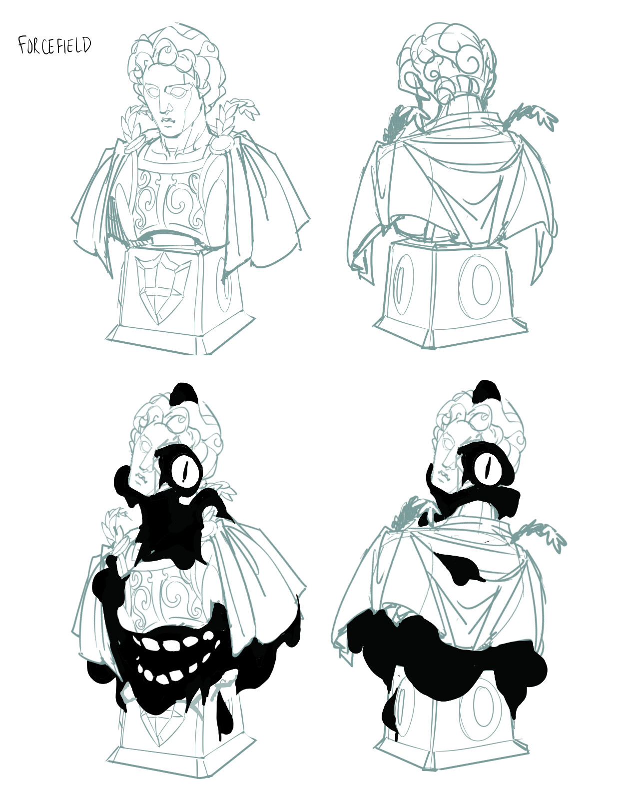 Unused demon!  (But the statue made it into the game!
