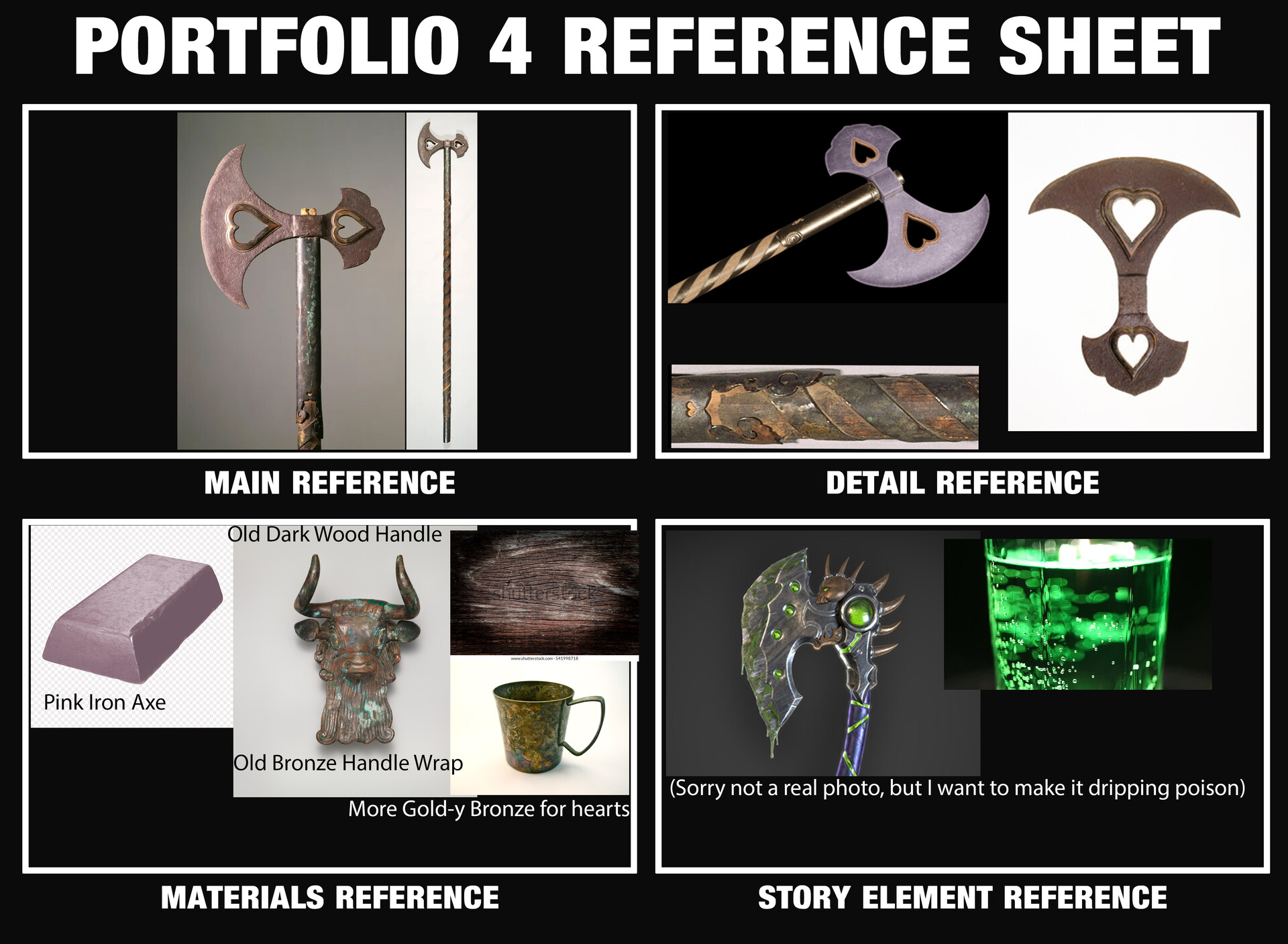 ArtStation Mountaineer's axe with heartshaped holes