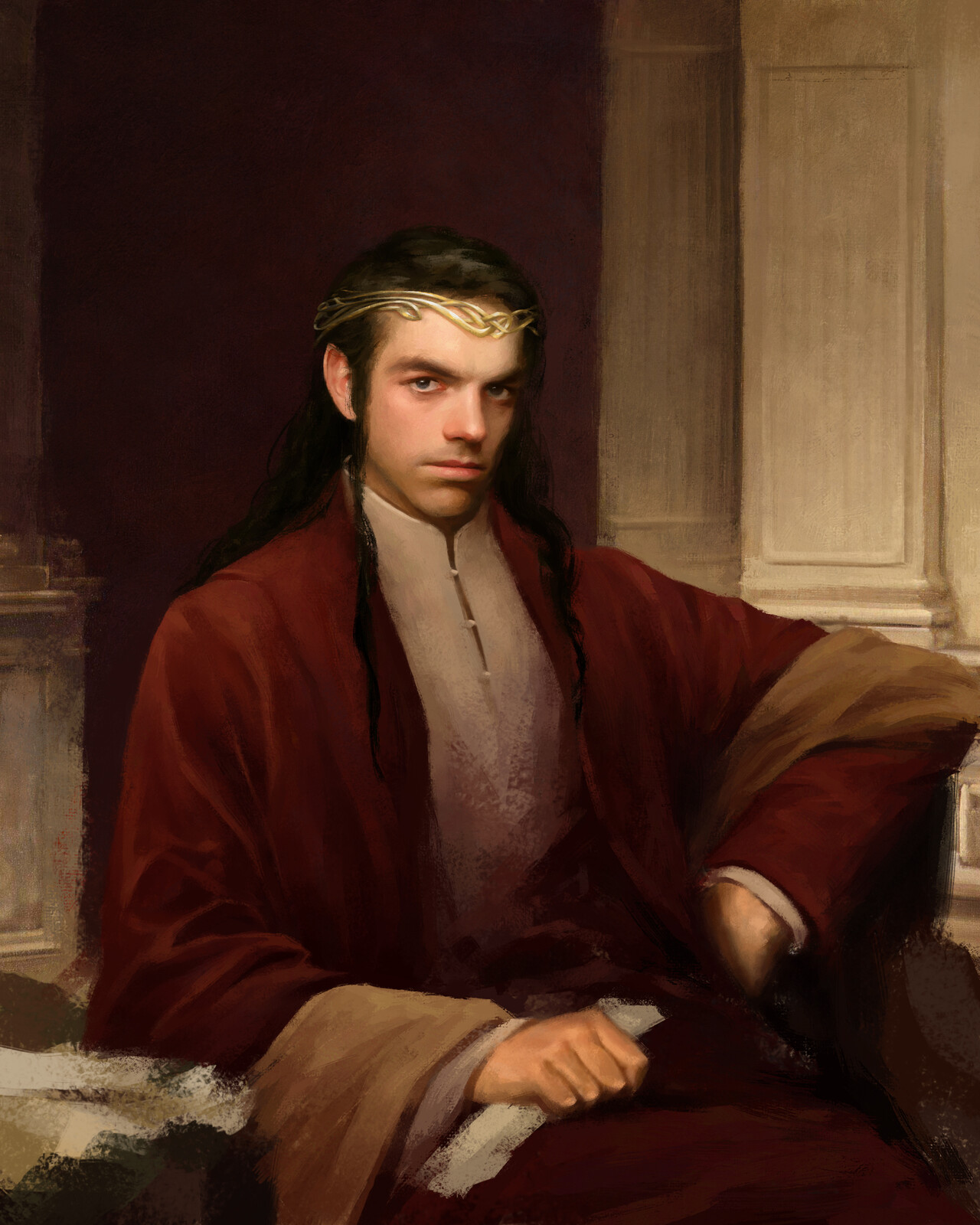 Portrait Fan Art commission- Lord Elrond from the movie LOTR
