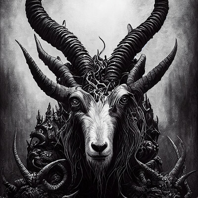 Dark philosophy darkphilosophy symmetrical demon goat long hair glowing eyes br f5b4d32f b6c0 4f07 8c9e de73e9fedc8e 1