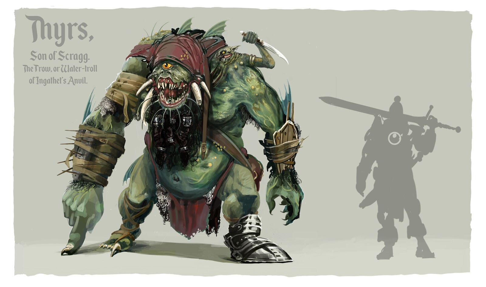 Thyrs the Water Troll, and his strange companion…