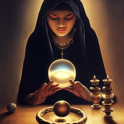 Dark philosophy darkphilosophy fortune teller with a crystal ball hyper realis 2ca94952 aa90 47f1 8a0b 095a72c75e67