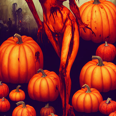Dark philosophy darkphilosophy zombie vixen with pumpkins and red goo c700b118 cb34 4f11 ab94 d1e846c25ddc