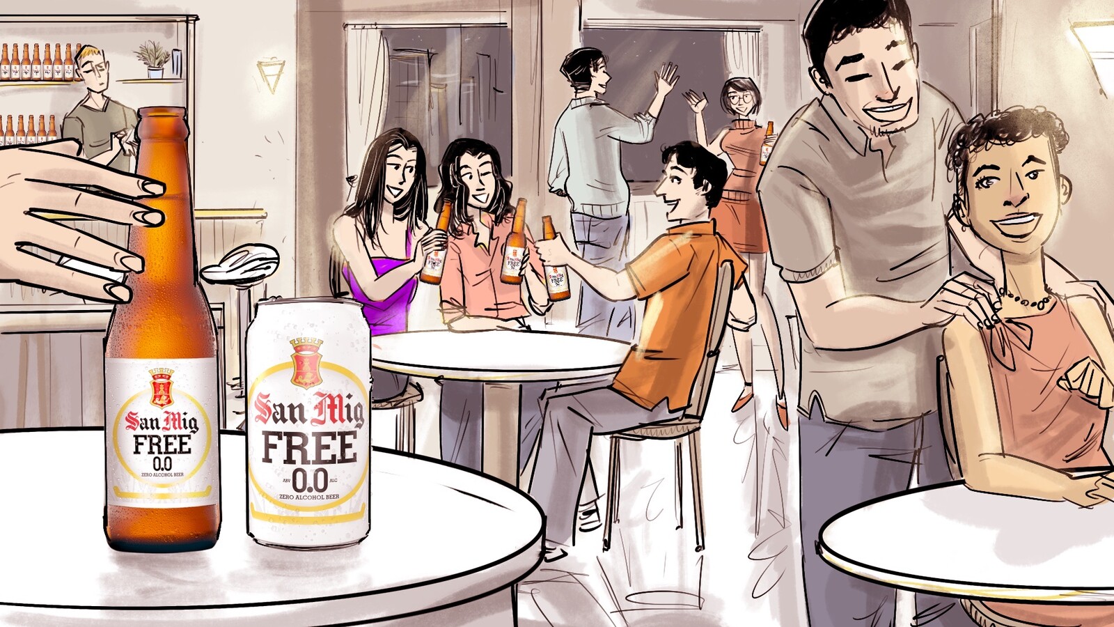 Storyboard for the San Mig Free commercial. Link to the commercial here: https://youtu.be/x7MbPkChzXI