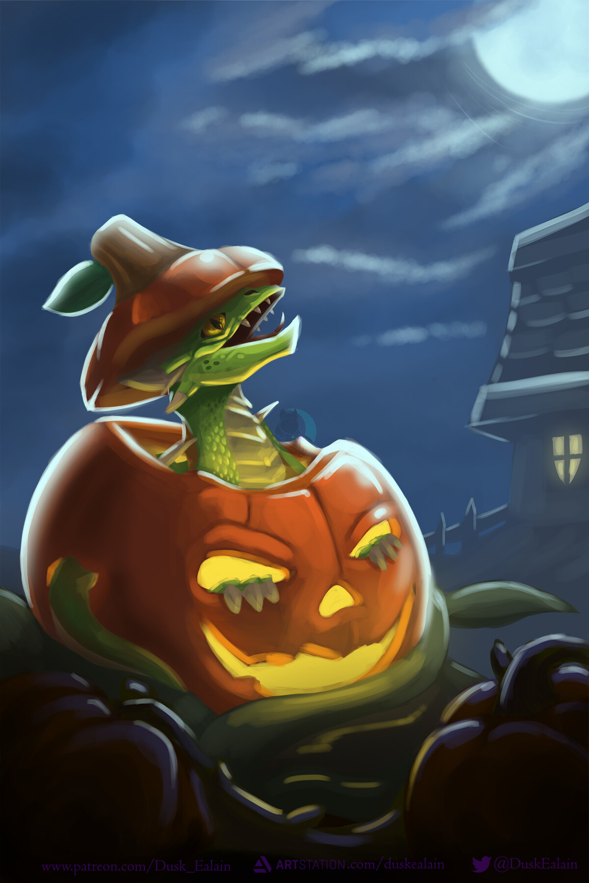 Dusk Ealain Pumpkin Dragon