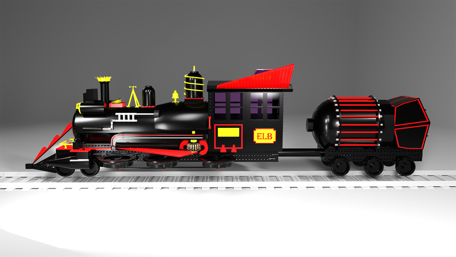 Train in side view