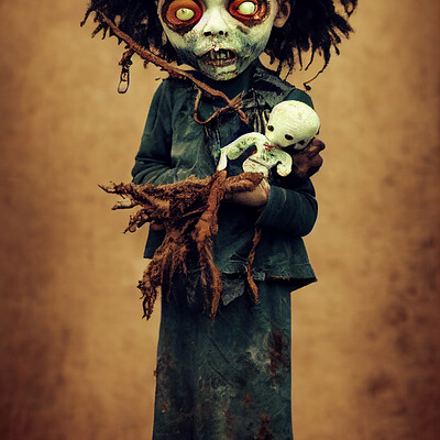 Dark philosophy darkphilosophy zombie child holding a voodoo doll c390ccd1 666a 4223 ac41 050481b77f67