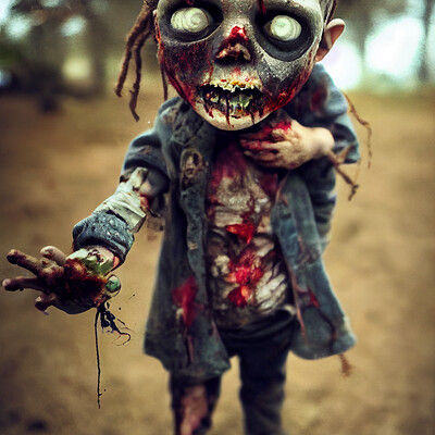 Dark philosophy darkphilosophy zombie child holding a voodoo doll efe17e3c de83 4454 a80f 2cfddf7d4c97