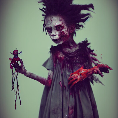 Dark philosophy darkphilosophy zombie child holding a voodoo doll 703dae7c a0c2 466e bbae 6ccdc26397e1