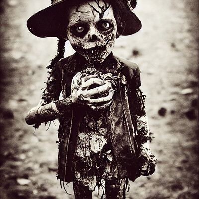 Dark philosophy darkphilosophy zombie child holding a voodoo doll 9ca81ed5 a9e8 4a2d 9278 525df525f4b3