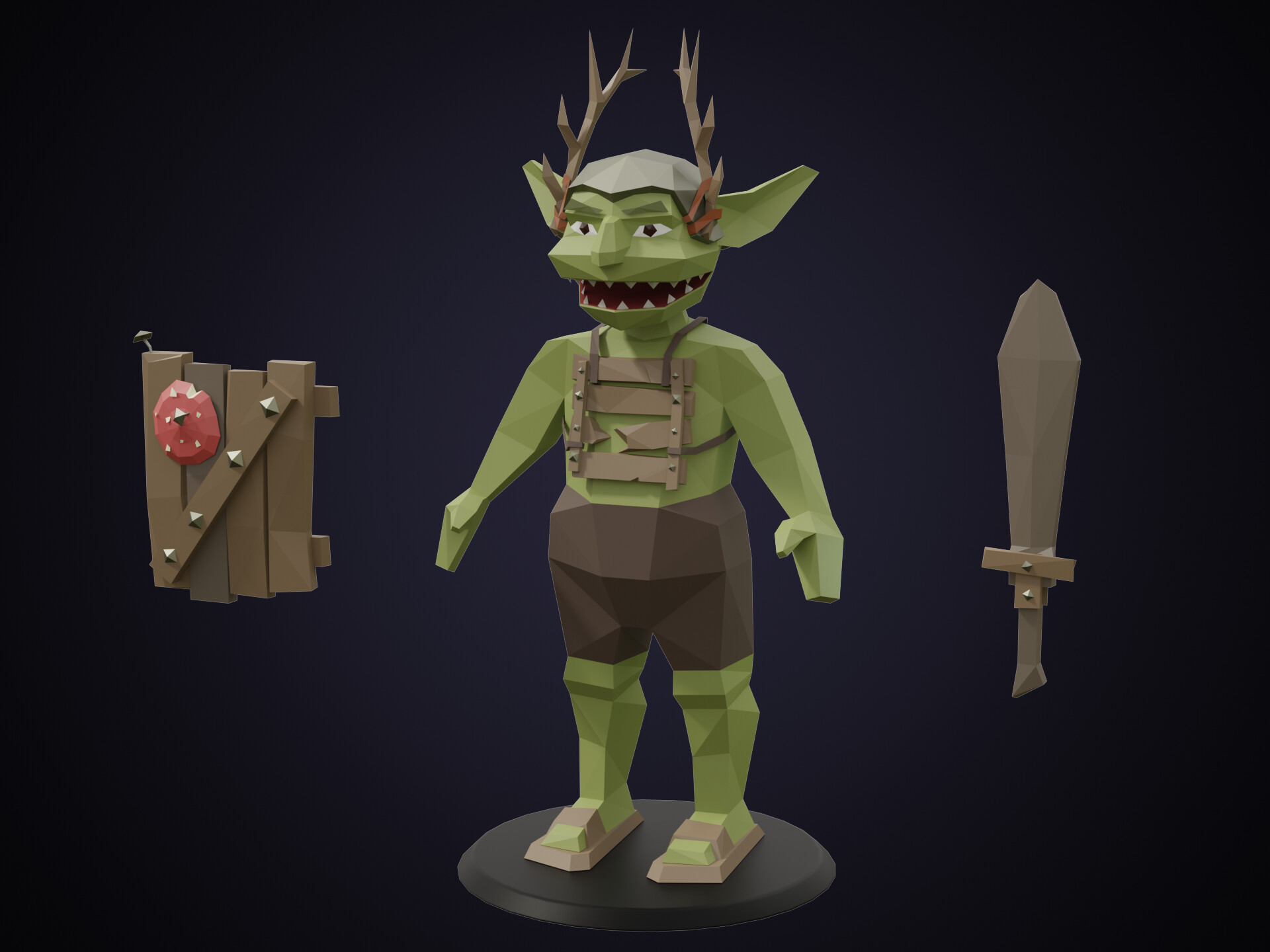 Artstation low poly goblin