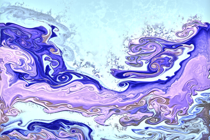 Purchase version 2 prints here:  https://donlawrenceart.artstation.com/store/prints/ZPgzp/purple-and-light-blue-fluid-pour-abstract-art-2