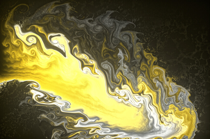Purchase version 2 prints here:  https://donlawrenceart.artstation.com/store/prints/oa8kD/black-and-gold-fluid-pour-abstract-art-2